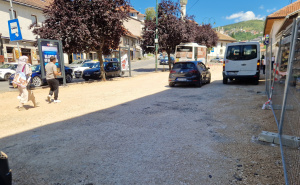 Foto: N.G./Radiosarajevo.ba / Radovi na minibuskoj stanici Baščaršija
