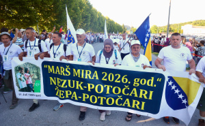 Foto: Dž.K. / Radiosarajevo.ba / Učesnici Marša mira stigli u Potočare
