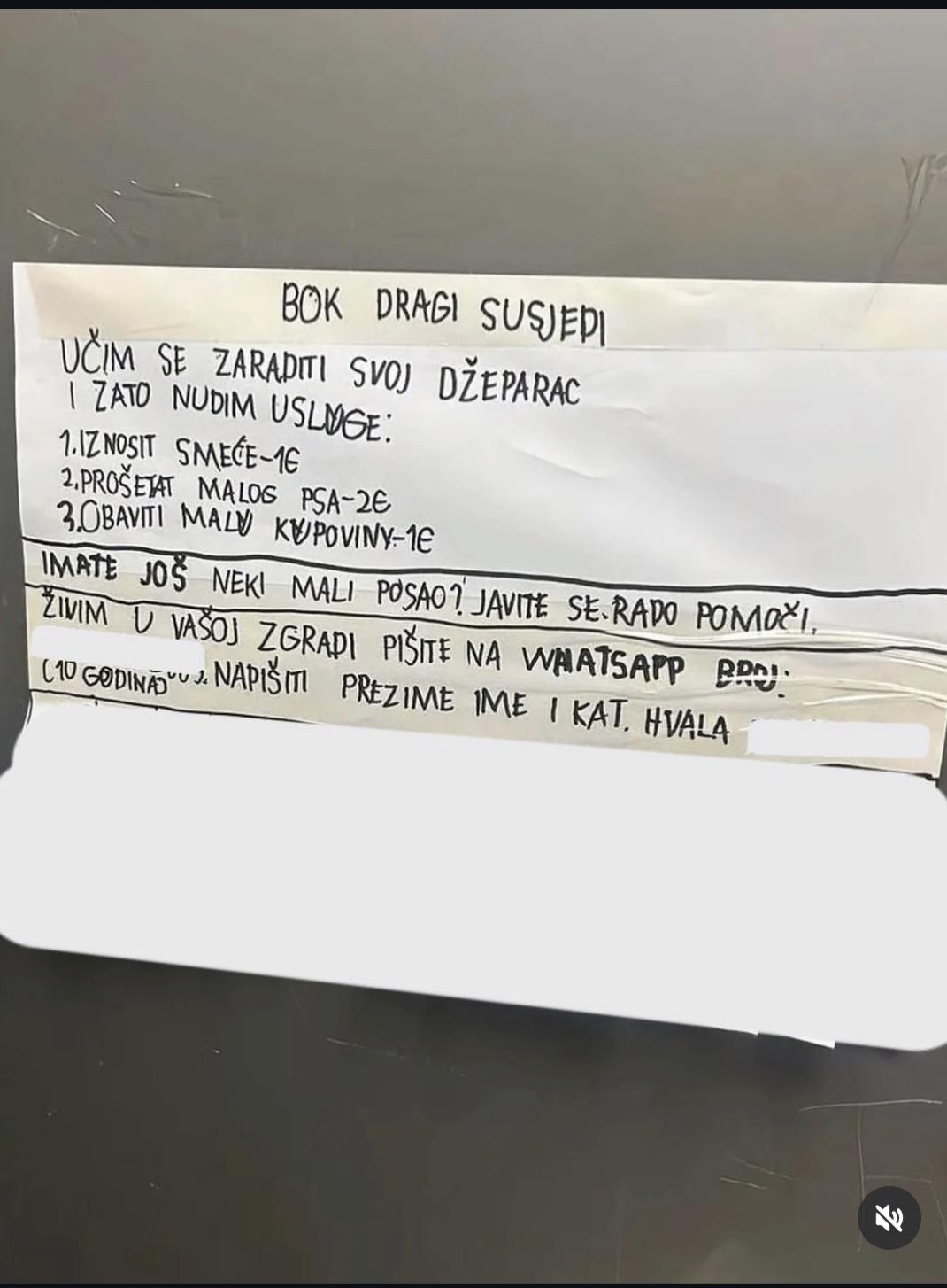 Poruka dječaka