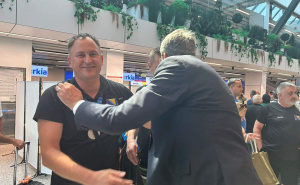 Foto: Grad Sarajevo / Samir Avdić dočekao reprezentaciju BiH u sjedećoj odbojci
