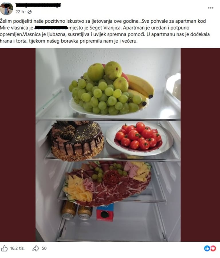 Turistkinja ostala u nevjerici kada je ušla u apartman kod Trogira