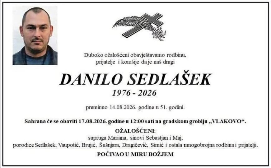 Danilo Sedlašek, in memoriam