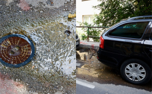 Foto: Dž.K. / Radiosarajevo.ba / Voda teče ulicom, građani zabrinuti