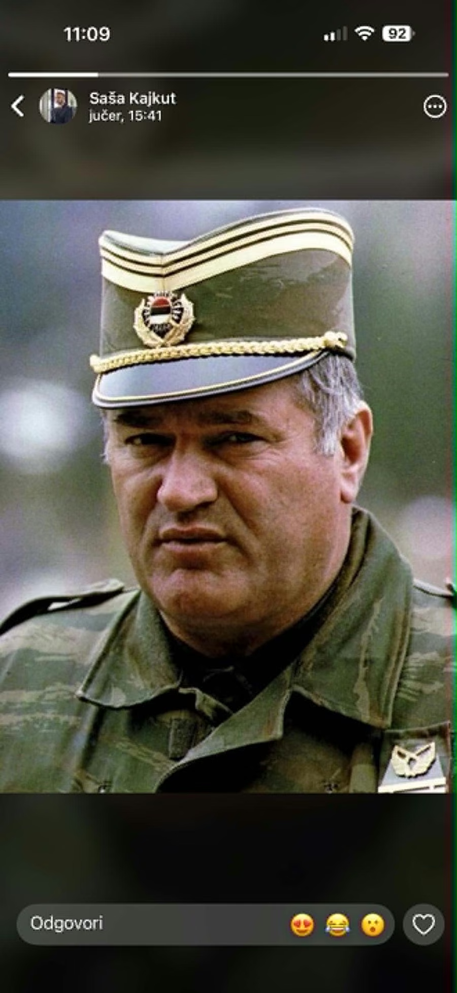 Kajkutov story na WhatsAppu