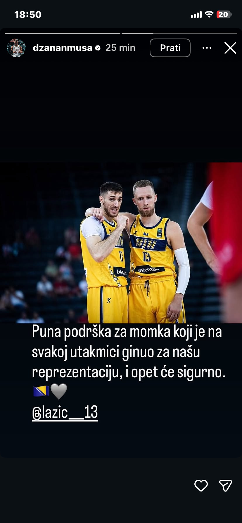 @dzananmusa - Instagram story