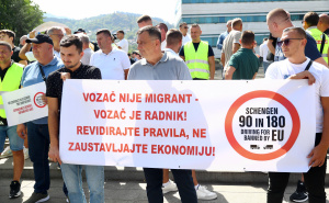 Foto: Dž. K. / Radiosarajevo.ba / Protest prijevoznika u Sarajevu