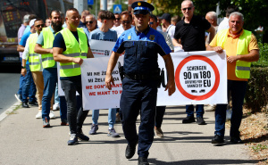 Foto: Dž. K. / Radiosarajevo.ba / Protest prijevoznika u Sarajevu
