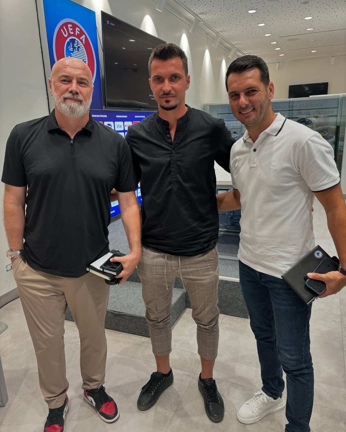 Belmin Habibović sa Sergejem Barbarezom i Emirom Spahićem