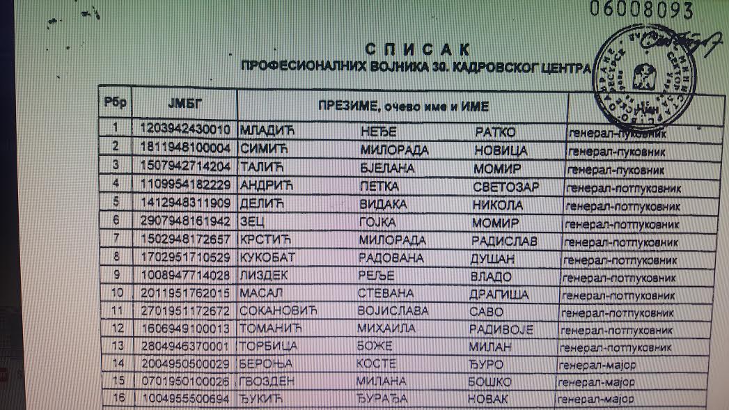 Faksimil 3 - izvod iz 30. KC