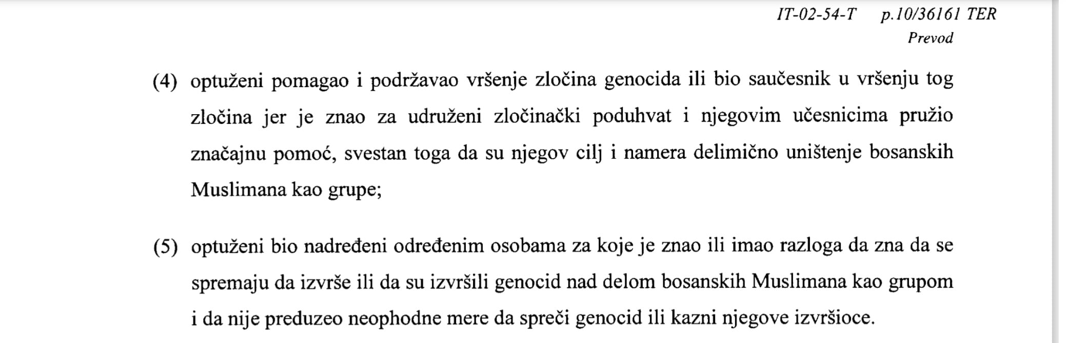 Faksimil 5-3 - Izvod iz Odluke ICTY o Miloševiću