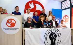 Foto: Dž. K. / Radiosarajevo.ba / Sindikat zdravstva KS