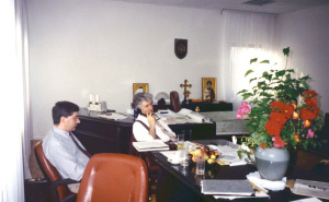 Foto: ICTY / Srđa Trifković i Radovan Karadžić, 13. juli 1995.