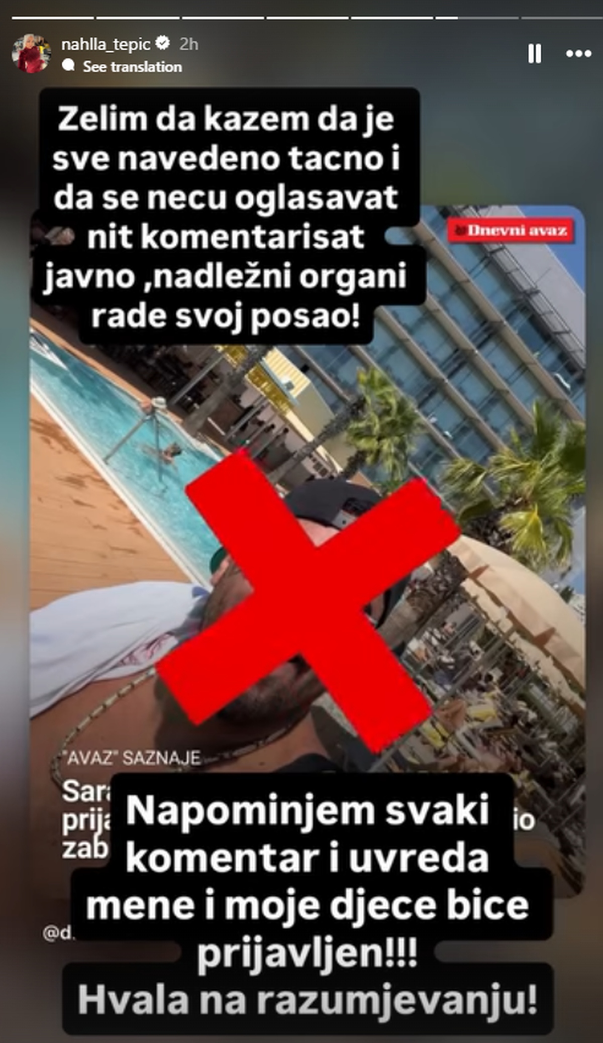 Objava Nahle Tepić