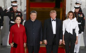 Foto: EPA-EFE / Kineski i američki predsjednik sa suprugama