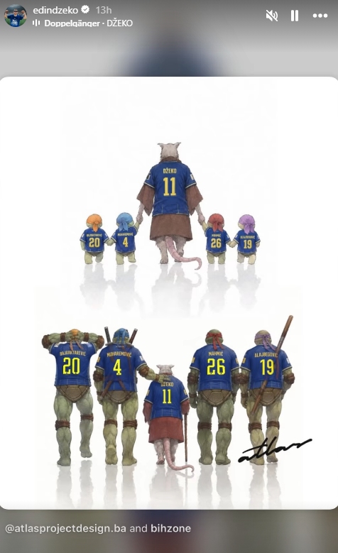Ilustracija posvećena Edinu Džeki (Photo: @edindzeko)