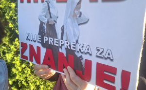 Foto: Čitatelj / Protesti ispred Ambasade Azerbejdžana Sarajevu